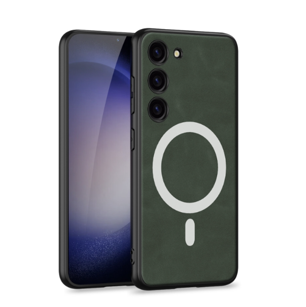 GKK MagSafe Skin Feel PU Leather Case - For Samsung Galaxy S23 - mosaccessories